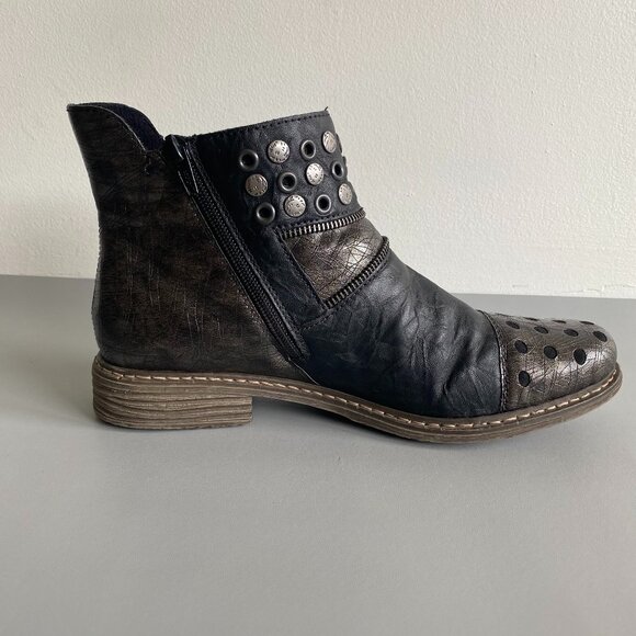 Rieker Scratch Studded Warm Lined Ankle Boots 9.5/10 - Picture 8 of 12